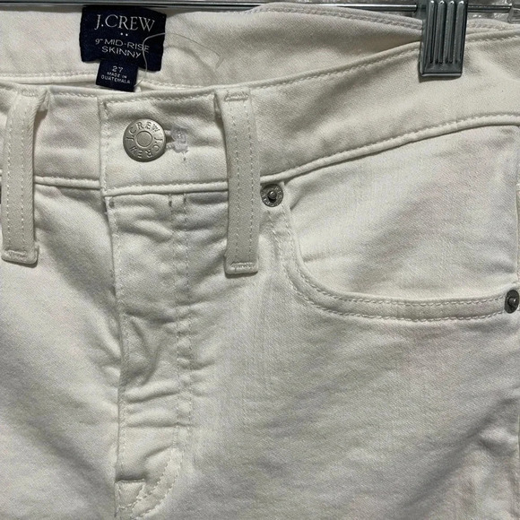 NWOT J.Crew White 9 inch mid rise skinny jeans size 27 - Picture 4 of 4